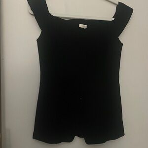 Favorite Daughter Black Off-Shoulder Blouse